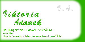 viktoria adamek business card