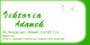 viktoria adamek business card